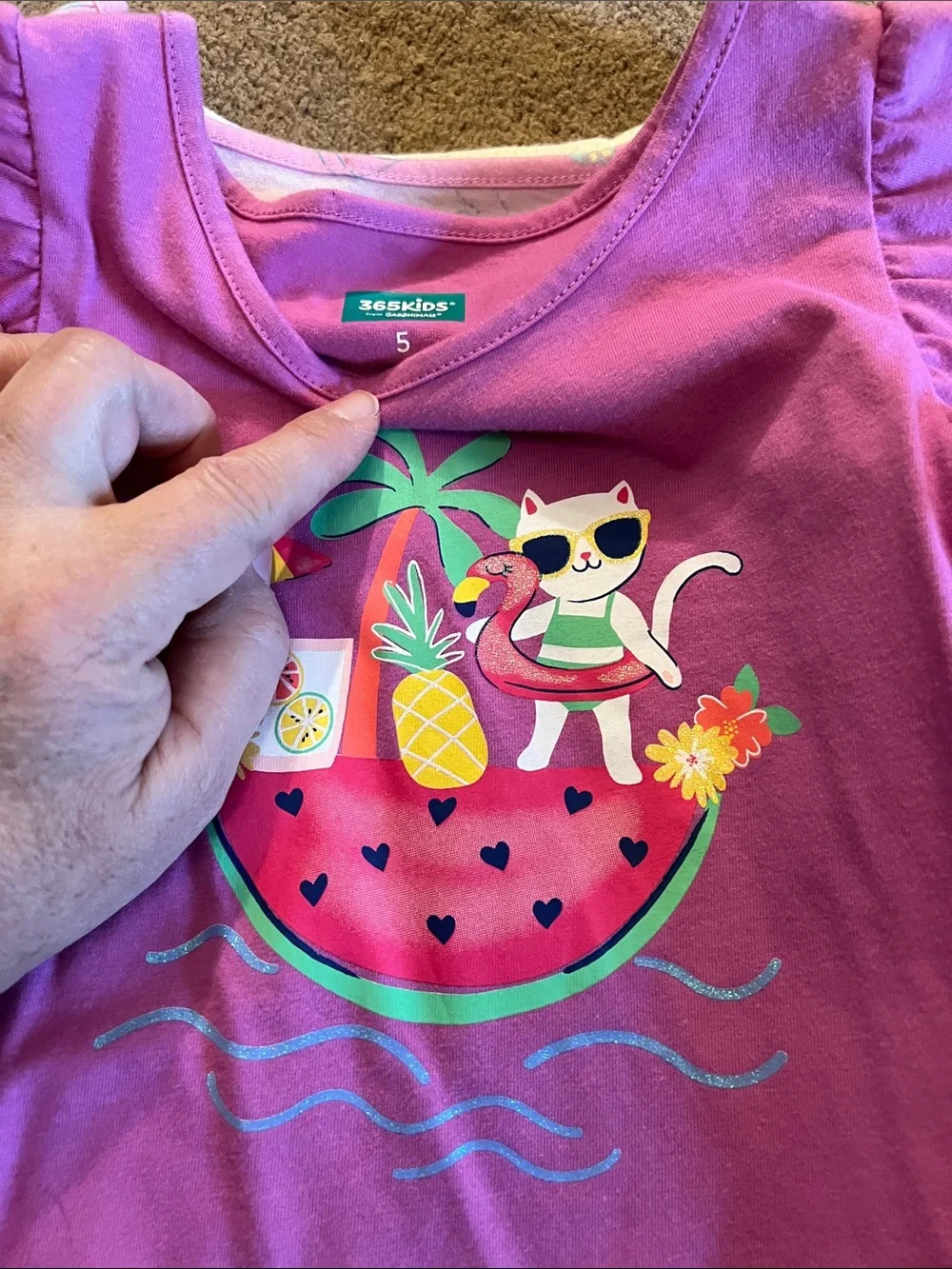 Gymboree Girls Mixed Short Sleeve Tops - Pink, White, Navy, Purple